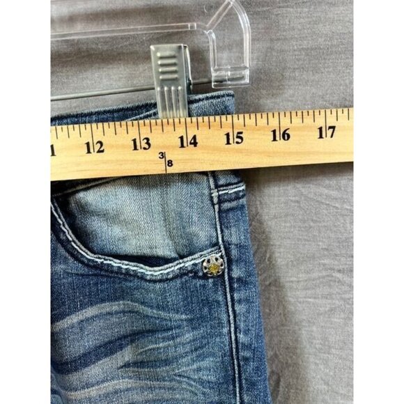 Pepe Jeans Womens 28 Blue Denim Skinny Faded Whiskered Flap Pocketed Jeans 28x31 - Picture 7 of 11